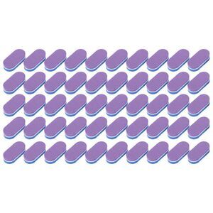 Mini Block Oval Nail Buffers for DIY Blue Purple 50 Pcs